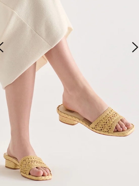 Dolce Vita Shoes - Dolce Vita dixi raffia Beige Woven Slide Mules (shoes B 0204)